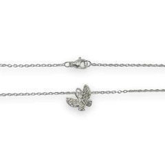 4255-7 Conjunto Mariposa con Cubics Acero Blanco - comprar online