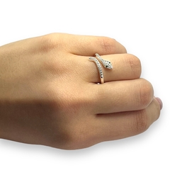 0369 Anillo Serpiente Premium Acero Blanco en internet