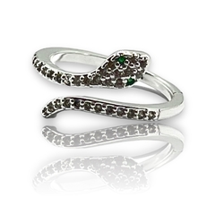 0369 Anillo Serpiente Premium Acero Blanco - comprar online