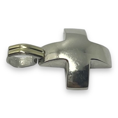 AG-369 Dije Cruz Plata y Oro (18 mm) en internet