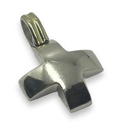 AG-369 Dije Cruz Plata y Oro (18 mm)