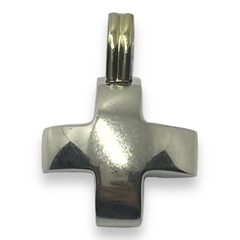 AG-369 Dije Cruz Plata y Oro (18 mm) - comprar online