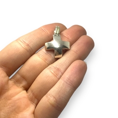 AG-369 Dije Cruz Plata y Oro (18 mm) - Stal Joyas