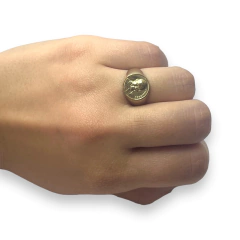 AG-64 FR Anillo Papa Francisco (13 mm) Plata y Oro - tienda online