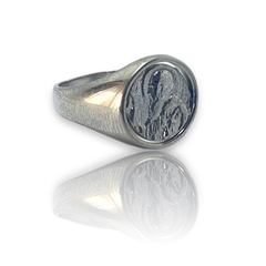 AG-336 Anillo Reversible San Benito (13 mm) Plata 925 - Stal Joyas