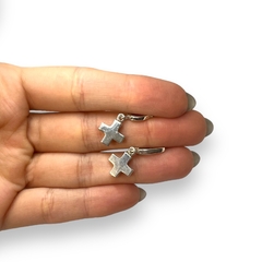 AG 445 Aros Colgantes Cruces Plata 925