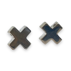 AG-434 Aros Pasantes Cruz (11 mm) Plata 925
