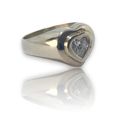 AG-558 Anillo Premium Forma Corazon (12 mm) Plata 925 en internet