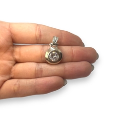 AG 561 Dije Circular con Cubic Blanco (16 mm) Plata 925 - tienda online