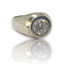 AG-560 Anillo Piedra Blanca Premium (11 mm) Plata 925 - comprar online