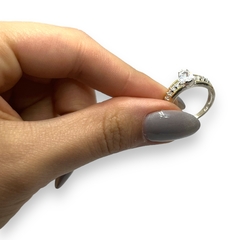 AG-409 Anillo Ideal Compromiso - Variedad de Colores Plata y Oro en internet
