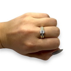 AG-409 Anillo Ideal Compromiso - Variedad de Colores Plata y Oro - Stal Joyas