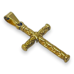 6202-1 Dije Cruz Acero Quirúrgico Dorado - comprar online