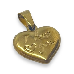 6205 Dije Corazon Acero Quirúrgico Dorado - comprar online