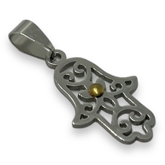 5801 Dije Mano de Fatima (18x27 mm) Acero Quirúrgico Dorado - comprar online