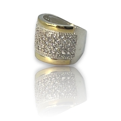 AG-499-0 Anillo Cubics Premium Plata y Oro en internet