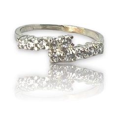 NAR-29 Anillo Cubics Blancos Plata 925