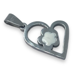 5847 Dije Corazon con Nacar (22 mm) Acero Quirúrgico