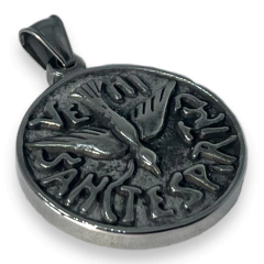 5860 Dije Medalla Espíritu Santo (35mm) Acero Quirúrgico - comprar online