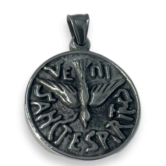 5860 Dije Medalla Espíritu Santo (35mm) Acero Quirúrgico