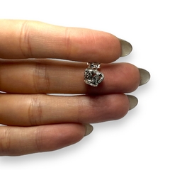 5949 Dije Corona (10 mm) Acero Blanco - Stal Joyas