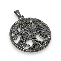 5993 Dije Arbol de la Vida Premium con Cubics (43 mm) Acero Quirúrgico - comprar online