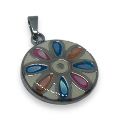 5987 Dije Flor Esmaltada (20 mm) Acero Quirúrgico en internet