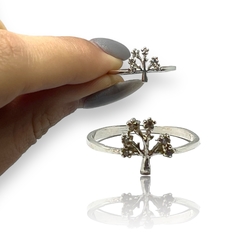ART-118 Anillo Arbol con Cubics Plata 925