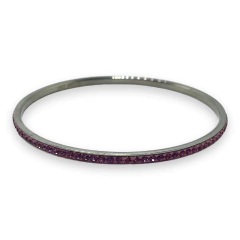 9055-LI Pulsera Esclava Cubics Rosas (4 mm) Acero Quirúrgico en internet