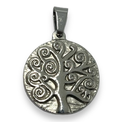 6034 Dije Arbol de la Vida Medalla (25 mm) Acero Quirúrgico