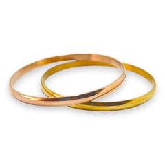 9521-65-DO/RO Esclava Lisa (5 mm) / Variedad de Colores Acero Quirúrgico Dorado y Rose - comprar online