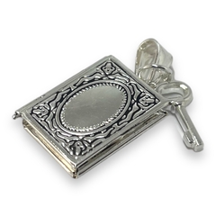 6053 Dije Relicario Libro + Llave (20 mm) Acero Blanco en internet