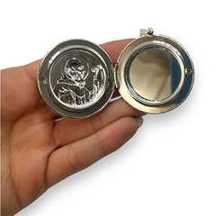 6057 Dije Relicario San Benito (45 mm) Acero Blanco - Stal Joyas