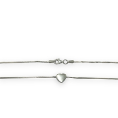 3.7 gr Conjunto Dije Corazon + Cadena / Últimas Unidades Plata Italiana - comprar online