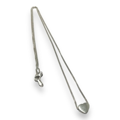 3.7 gr Conjunto Dije Corazon + Cadena / Últimas Unidades Plata Italiana en internet