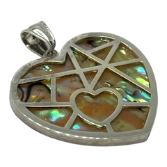 6106-N Dije Corazon Nácar (37mm) Acero Blanco - comprar online