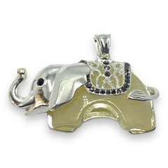 6114 Dije Elefante Premium / Variedad de Colores (55x30mm) Acero Blanco - comprar online