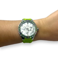 Reloj Festina F16559.4- Malla Silicona Verde lima y Piedras en Cuadrante - Calendario Agente Oficial en internet