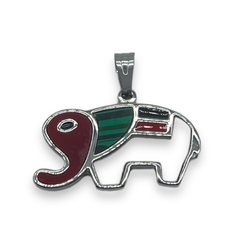 6181-4 Dije Elefante con Piedra (40x26 mm) Acero Quirúrgico - comprar online
