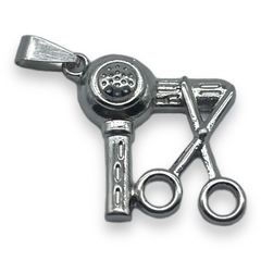 6184 Dije Temático Peluqueria (21 mm) Acero Quirúrgico