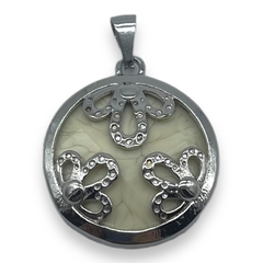 6180 Dije de Diseño / Variedad de Colores (33 mm) Acero Quirúrgico - Stal Joyas