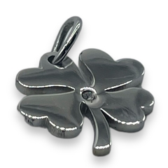 10071 Dije Trébol con Cubic (22 mm) Acero Quirúrgico - comprar online