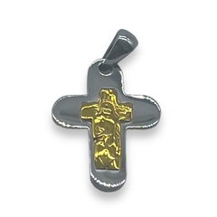 10284 Dije Cruz Gaucho Gil (21x18 mm) Acero Quirúrgico Dorado