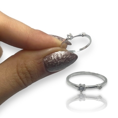 ART-125 Anillo Piedras Blancas Plata 925