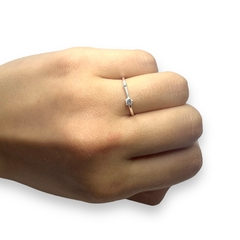 ART-125 Anillo Piedras Blancas Plata 925 - Stal Joyas