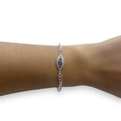 8830-6 Pulseras con Dije Ojo y Cubics Acero Blanco en internet