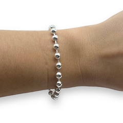 8435-GR Pulsera Bolitas (6 mm) Acero Blanco - comprar online