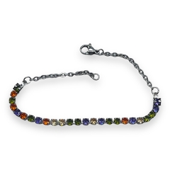 8842 Pulsera Piedras Multicolor Acero Quirúrgico - comprar online