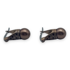 CAR-310 Aros Lady DI con Perla Cobre (8 mm) Acero Quirúrgico Rose - comprar online