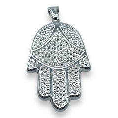 Car-256 Dije Mano Fatima (55X35 mm) Acero Blanco - comprar online